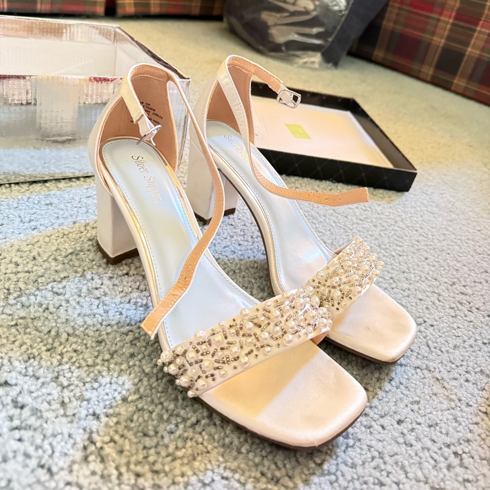 Elegant Beaded Heels